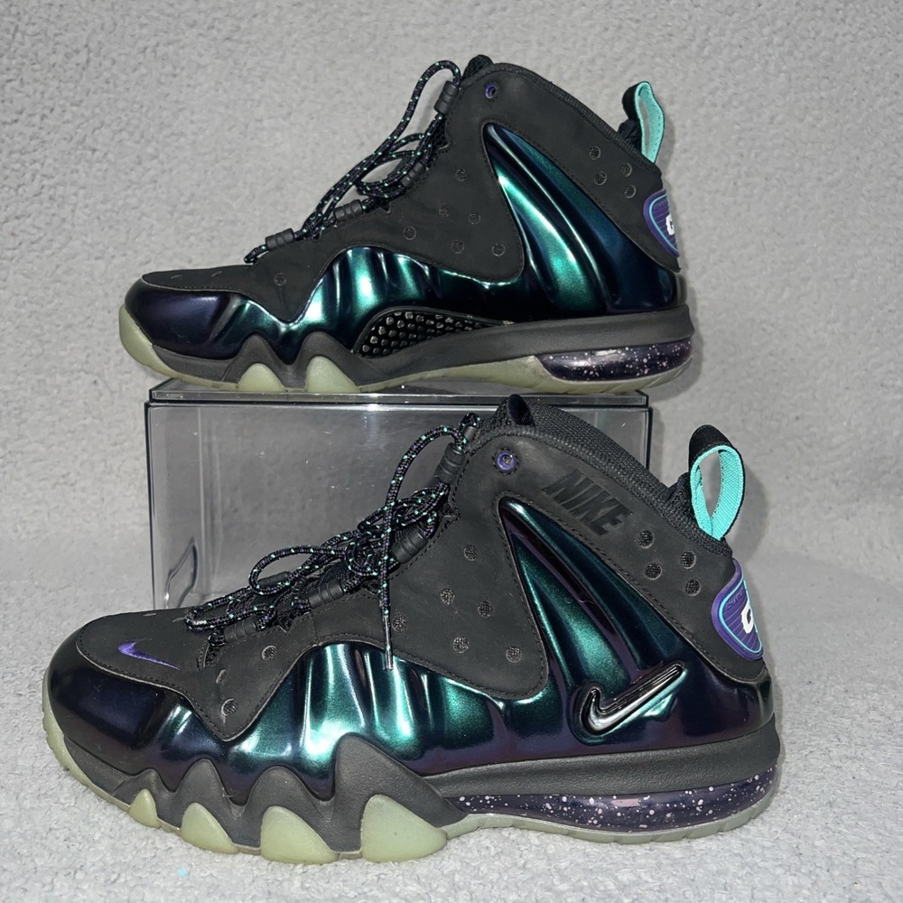 Nike Barkley Posite Max Eggplant Sneakers Men's Sz 9 Chameleon Purple 555097-003